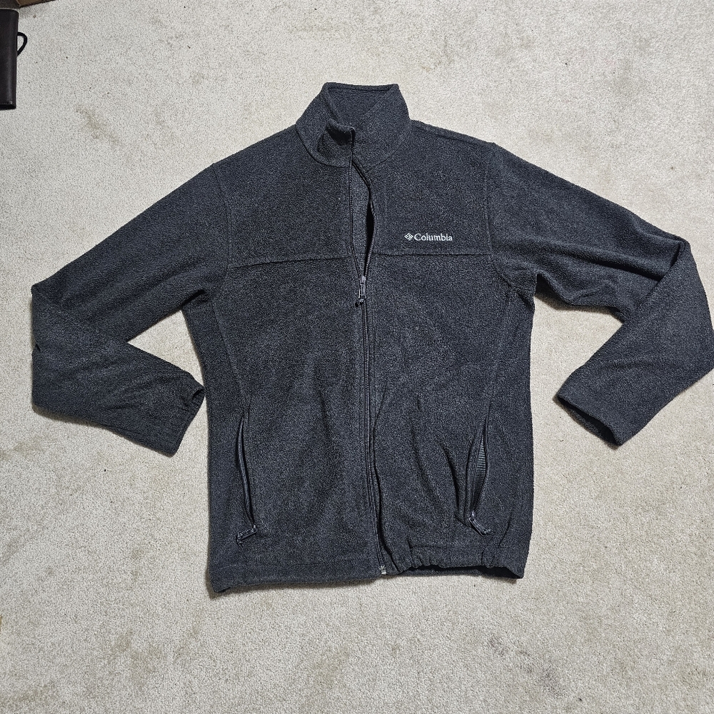 Columbia Gray Fleece Full Zip Jacket Size S